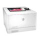 Stampante HP LaserJet M401dn, fronte con foglio colorato