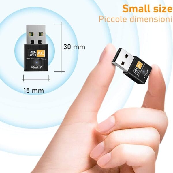 Chiavetta Wifi USB Dual Band, dimensioni