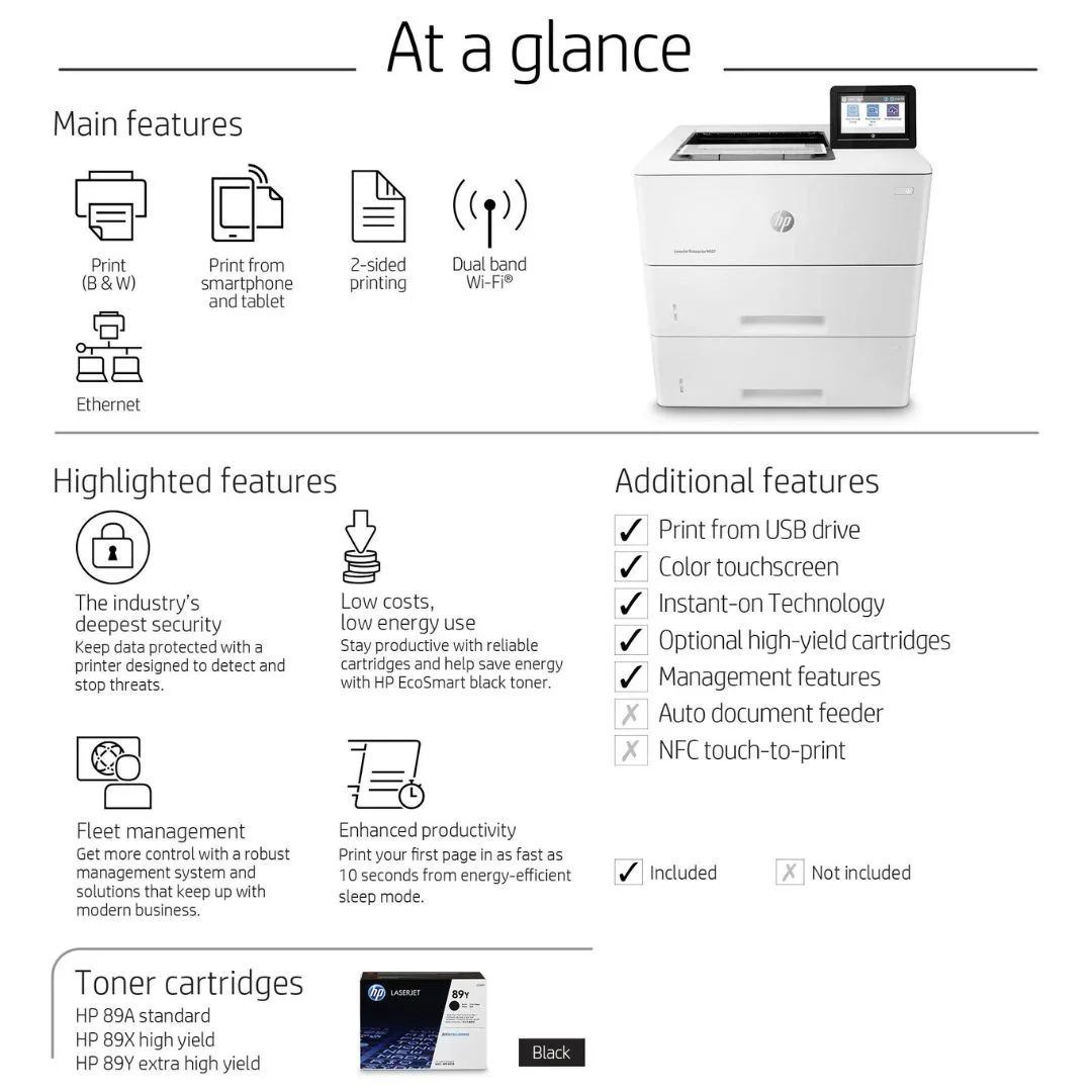 HP LaserJet Enterprise M507x, descrizione