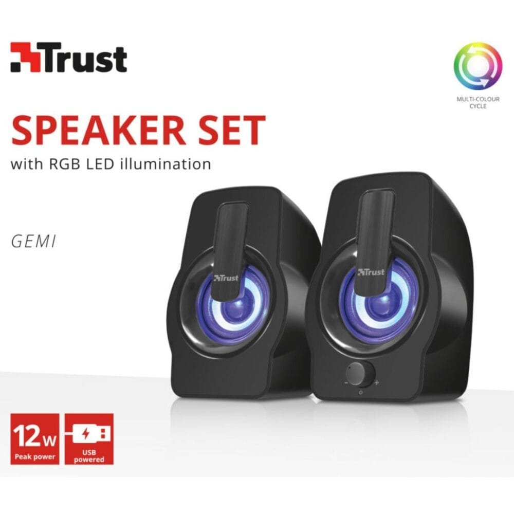 Set altoparlanti Trust Gemi 2.0 LED RGB