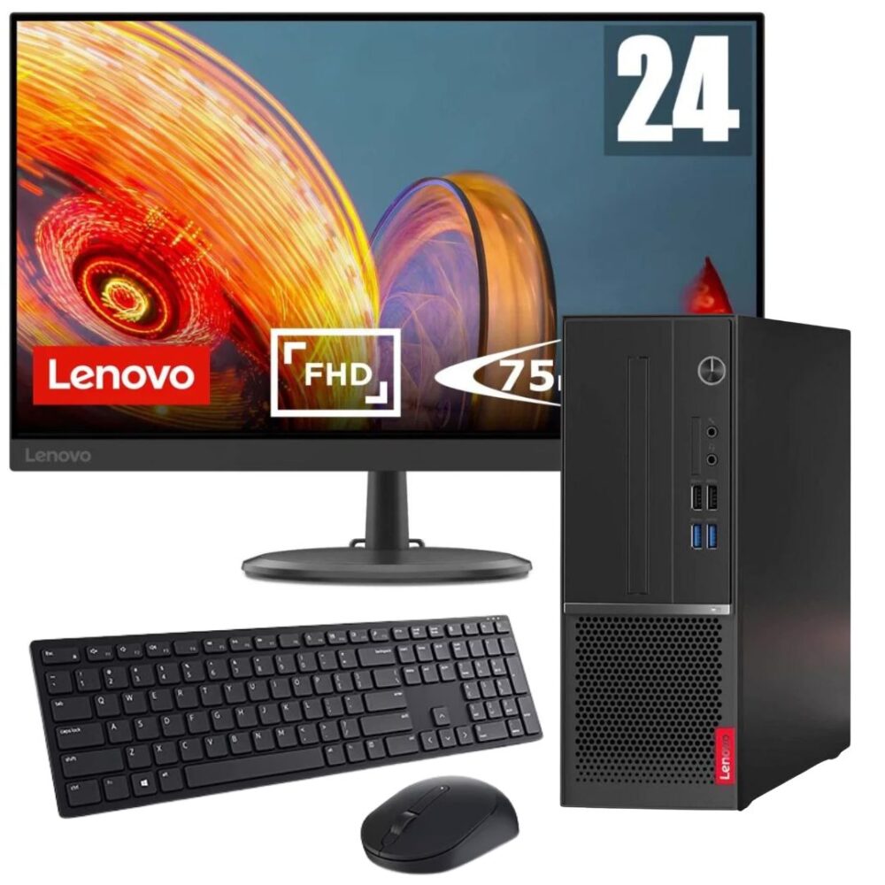 Lenovo ThinkCentre V530S con Monitor 24", tastiera e mouse wireless