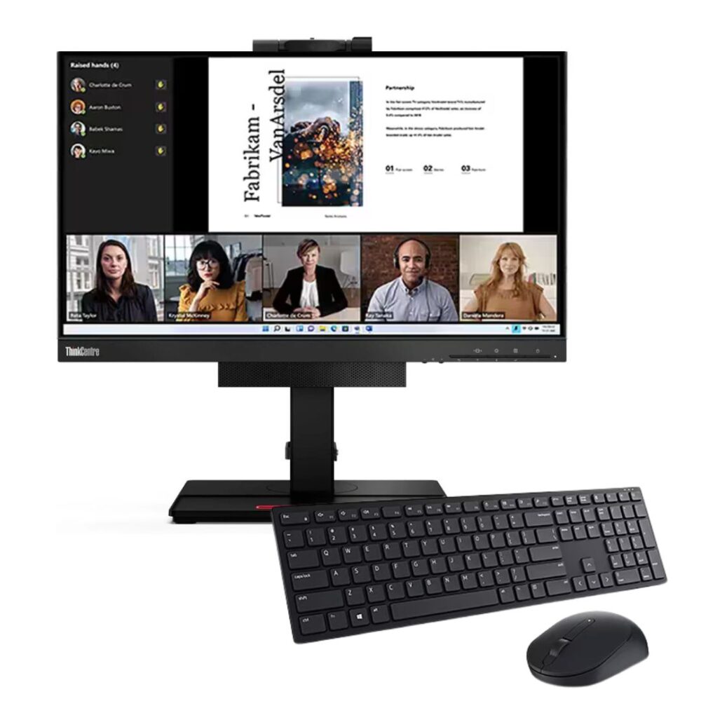 TIO22 Lenovo ThinkCentre All-In-One con tastiera e mouse wireless