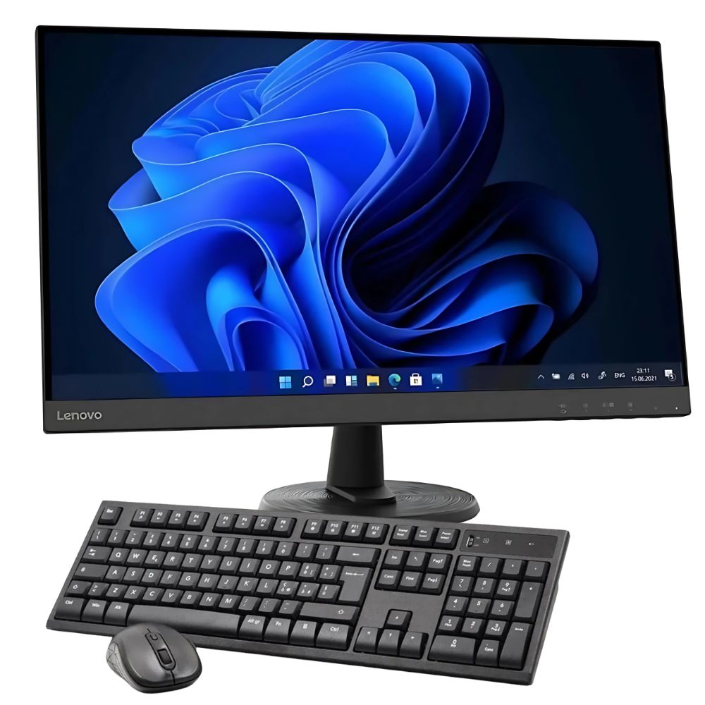 Postazione Completa Lenovo All-in-One 27" cn tastiera e mouse fronte