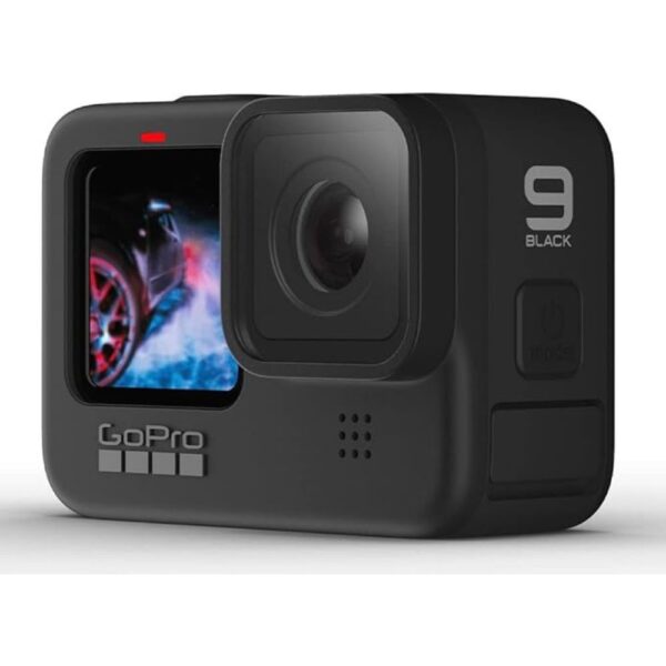 GoPro HERO9 Black, fronte leggermente girata da un lato