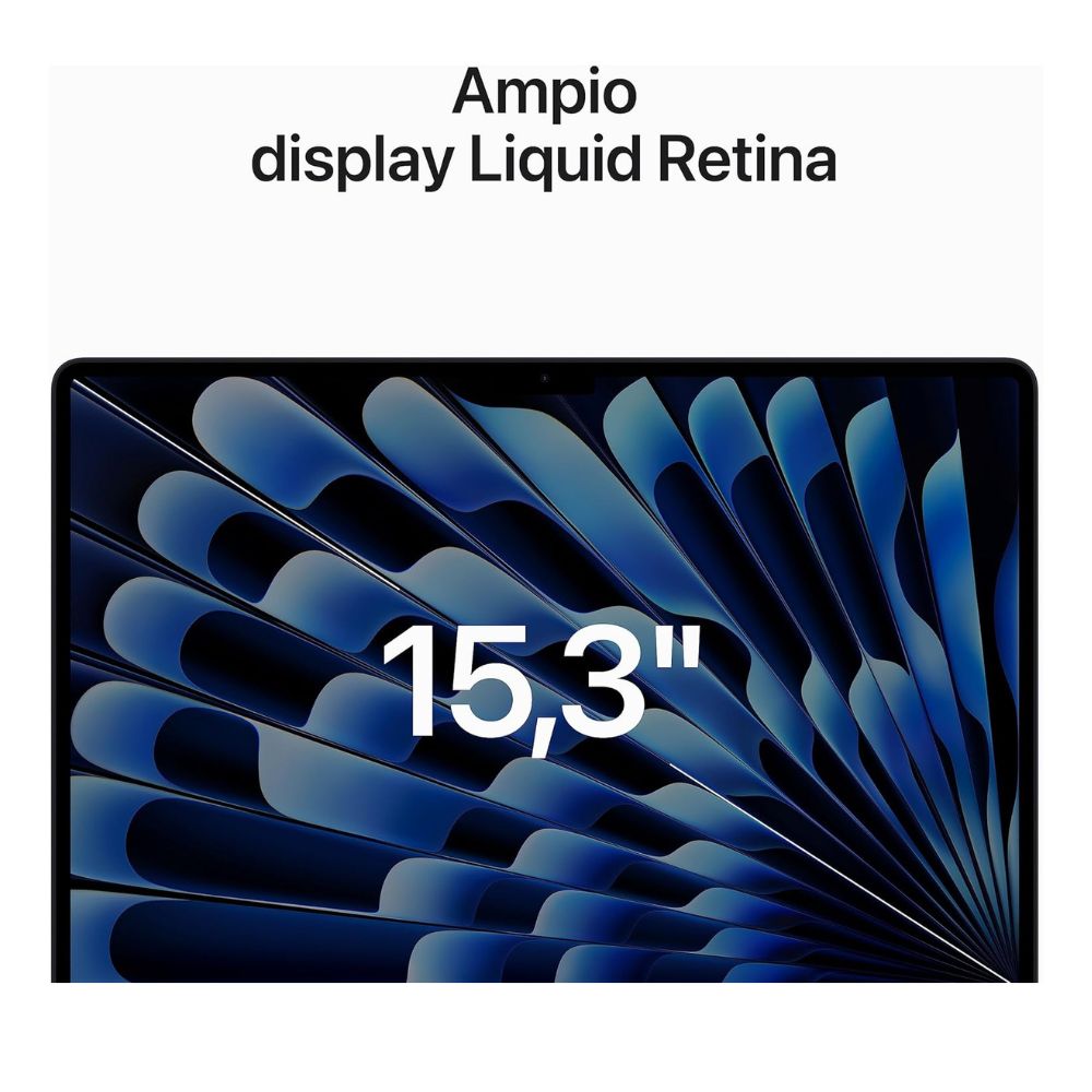 MacBook Air M2 15", solo schermo in evidenza con pollici