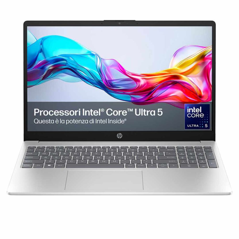 HP 15-fd1024nl Intel Core Ultra 5 laptop 15.6 Full HD 24GB 1TB SSD argento